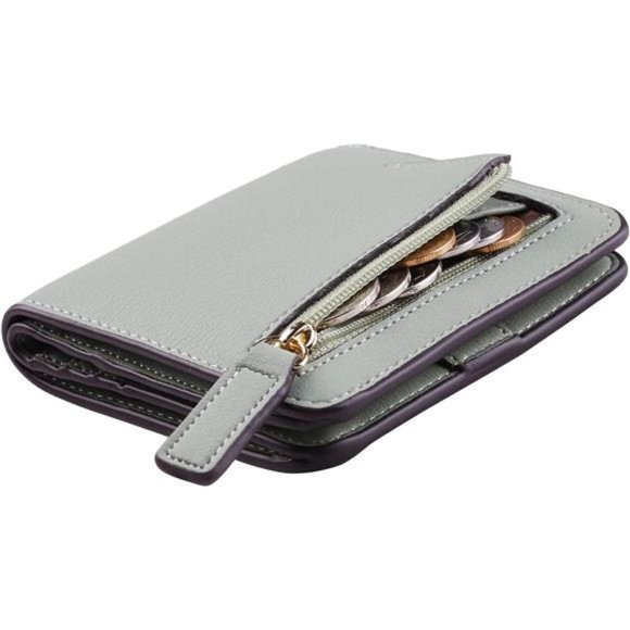 Womens Rfid Blocking Small Compact Bifold Luxury Genuine Leather Pocket Wallet - Picture 1 of 6